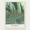 Brookside, Ohio map print, the full design