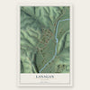 Lanagan, Missouri map print, the full design