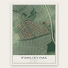Woodlawn Park, Kentucky map print, the full design