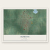 Horton, Kansas map print, the full design