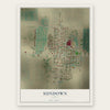 Sundown, Texas map print, the full design