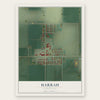 Harrah, Washington map print, the full design