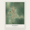 Wilmont, Minnesota map print, the full design