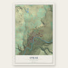 Omak, Washington map print, the full design