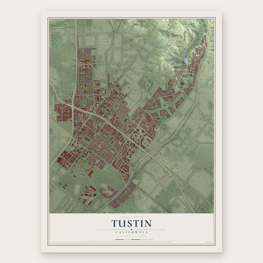 Tustin, California map print, the full design