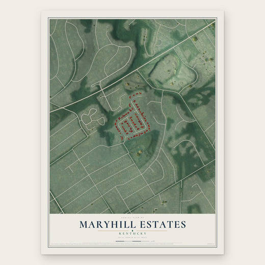 Maryhill Estates, Kentucky map print, the full design