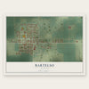 Bartelso, Illinois map print, the full design
