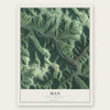 Man, West Virginia map print, the full design