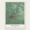 Tuscaloosa, Alabama map print, the full design