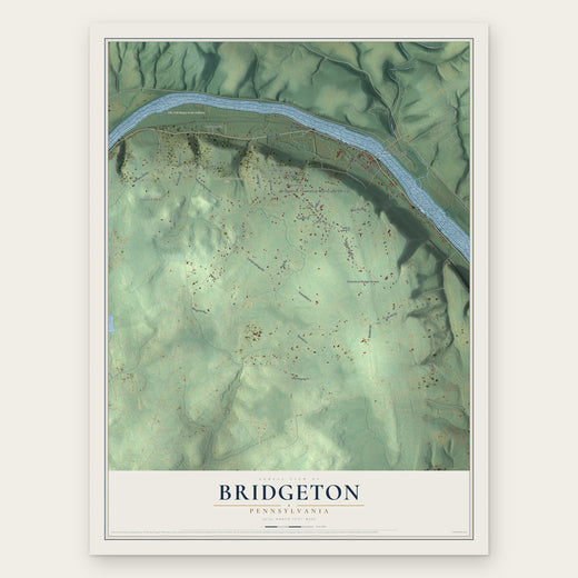 Bridgeton, Pennsylvania map print, the full design