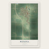 Wenona, Illinois map print, the full design