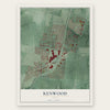 Kenwood, Ohio map print, the full design