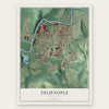 Zelienople, Pennsylvania map print, the full design