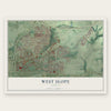 West Slope, Oregon map print, the full design