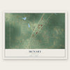 McNary, Louisiana map print, the full design