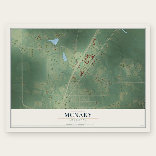 McNary, Louisiana map print, the full design