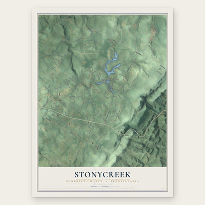 Stonycreek, Somerset County, Pennsylvania map print, the full design