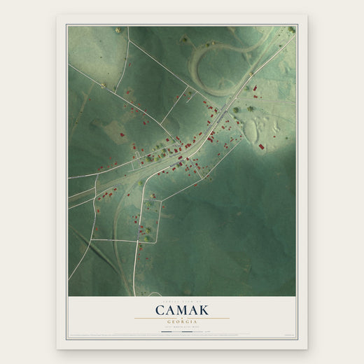 Camak, Georgia map print, the full design