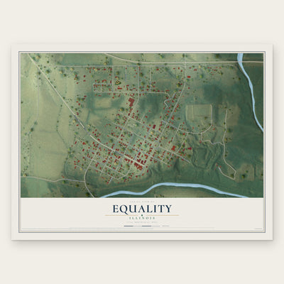 Equality, Illinois map print, the full design