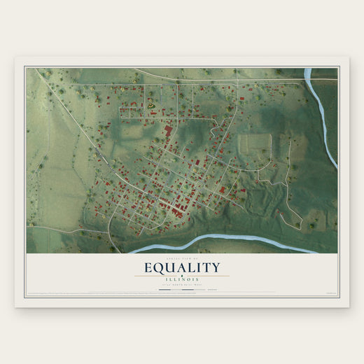 Equality, Illinois map print, the full design