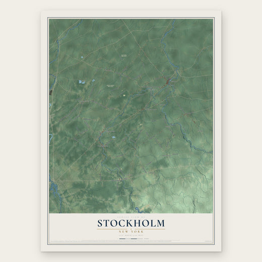 Stockholm, New York map print, the full design