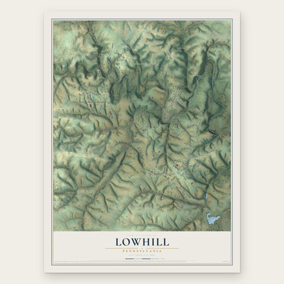 Lowhill, Pennsylvania map print, the full design