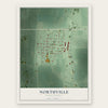 Northville, South Dakota map print, the full design