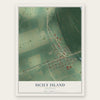 Sicily Island, Louisiana map print, the full design