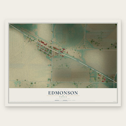 Edmonson, Texas map print, the full design