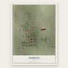 Dubois, Idaho map print, the full design