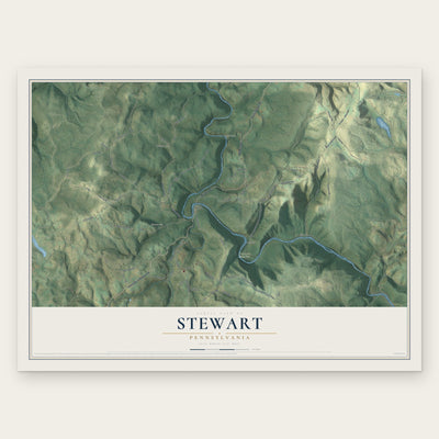 Stewart, Pennsylvania map print, the full design