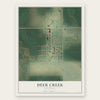 Deer Creek, Oklahoma map print, the full design