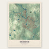 Dedham, Massachusetts map print, the full design