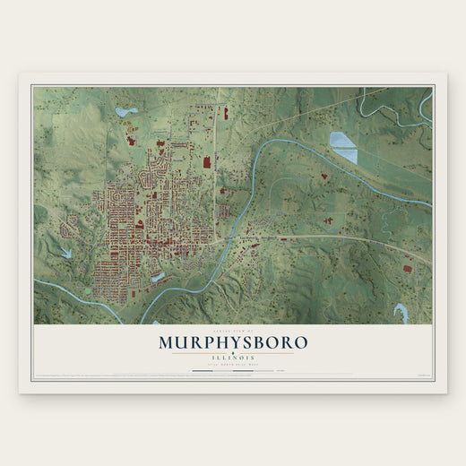 Murphysboro, Illinois map print, the full design