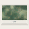 Angie, Louisiana map print, the full design