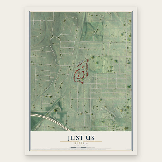Just Us, Georgia map print, the full design