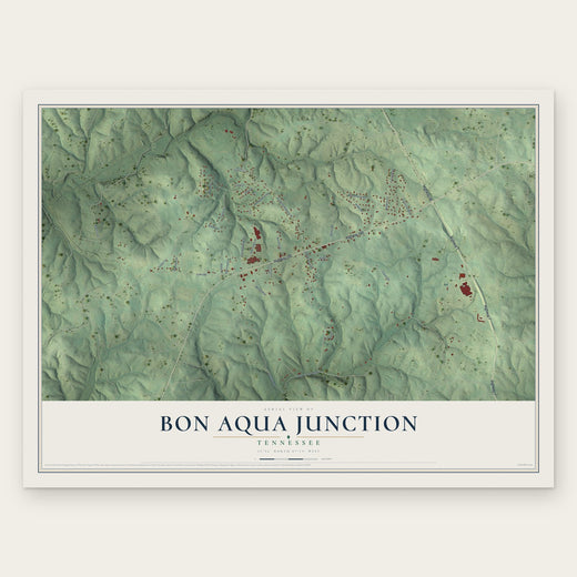 Bon Aqua Junction, Tennessee map print, the full design