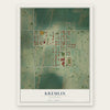 Kremlin, Oklahoma map print, the full design