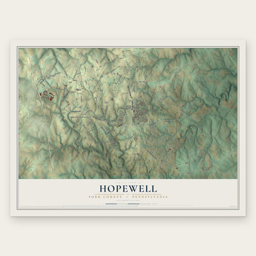 Hopewell, York County, Pennsylvania map print, the full design