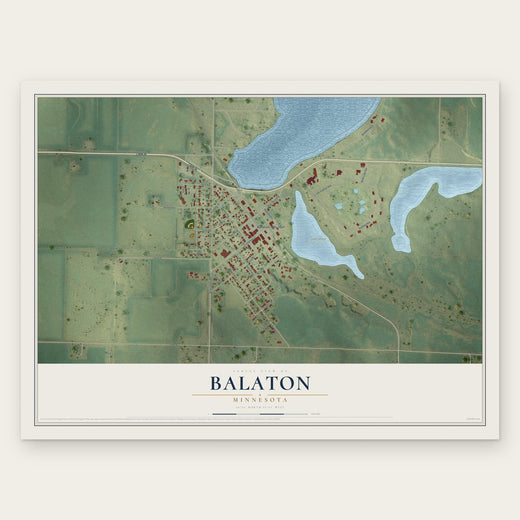 Balaton, Minnesota map print, the full design