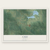 Cale, Arkansas map print, the full design