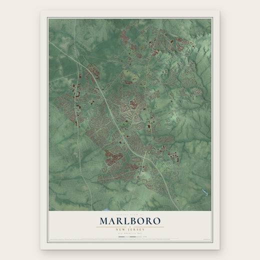 Marlboro, New Jersey map print, the full design