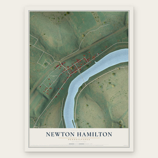 Newton Hamilton, Pennsylvania map print, the full design