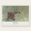 Denver, Colorado map print, the full design