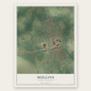 Mullins, South Carolina map print, the full design