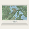 Vonore, Tennessee map print, the full design