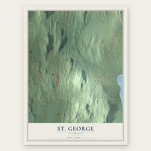 St. George, Vermont map print, the full design