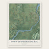 Town of Prairie du Sac, Wisconsin map print, the full design