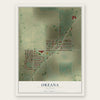 Oreana, Illinois map print, the full design