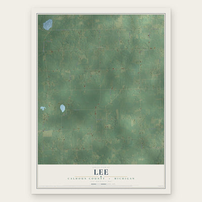Lee, Calhoun County, Michigan map print, the full design